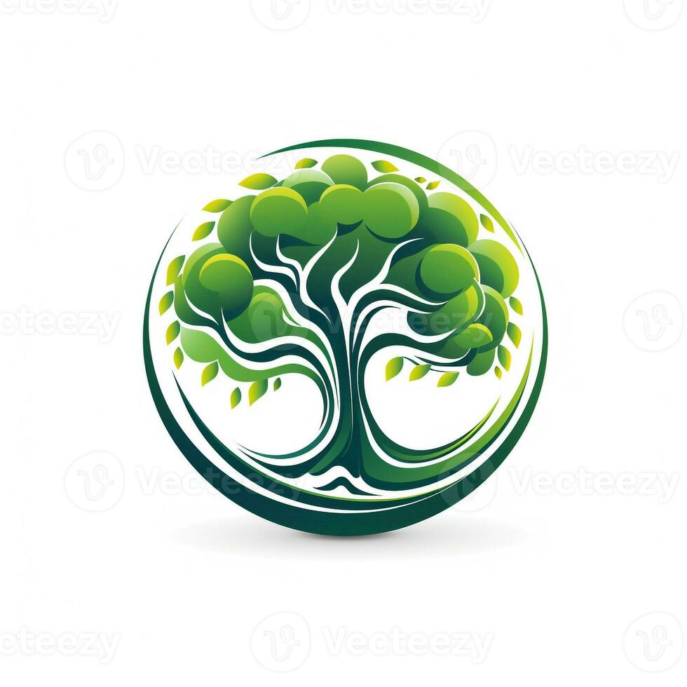 ai generiert Foto von Logo von ein Baum. generativ ai