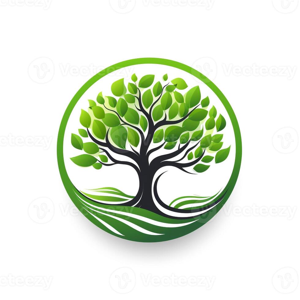 ai generiert Foto von Logo von ein Baum. generativ ai