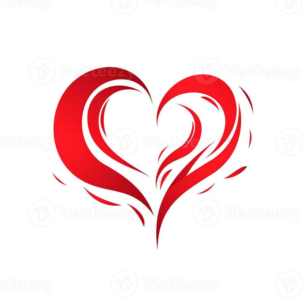 ai generiert Emblem Logo von ein Herz. generativ ai foto