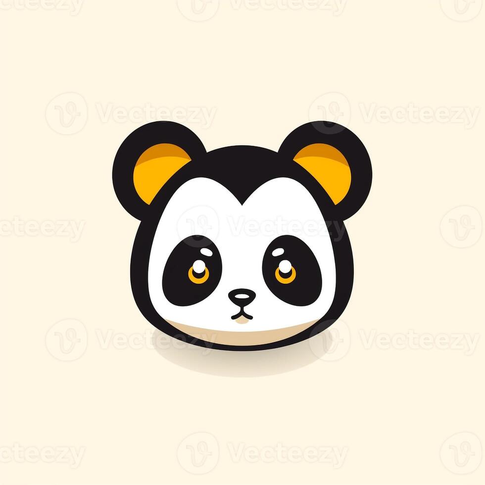 ai generiert Karikatur Logo von ein Panda Kopf. generativ ai foto