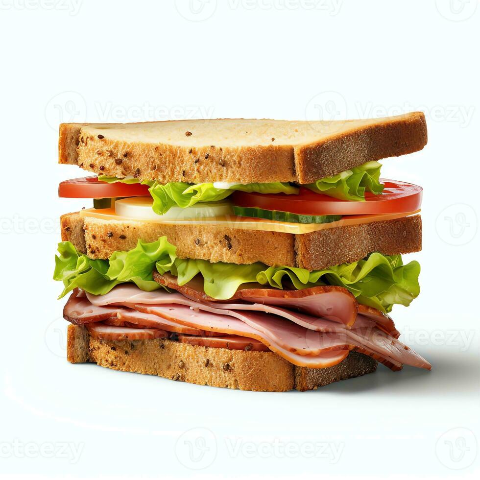 ai generiert Sandwich echt Foto fotorealistisch Lager Fotografie