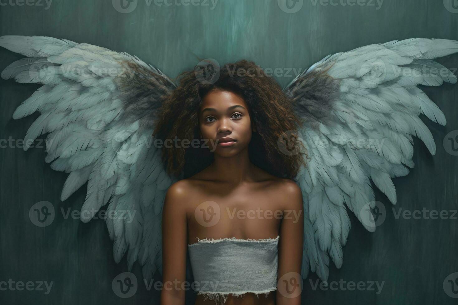 ai generiert Engel Schönheit mit Flügel foto