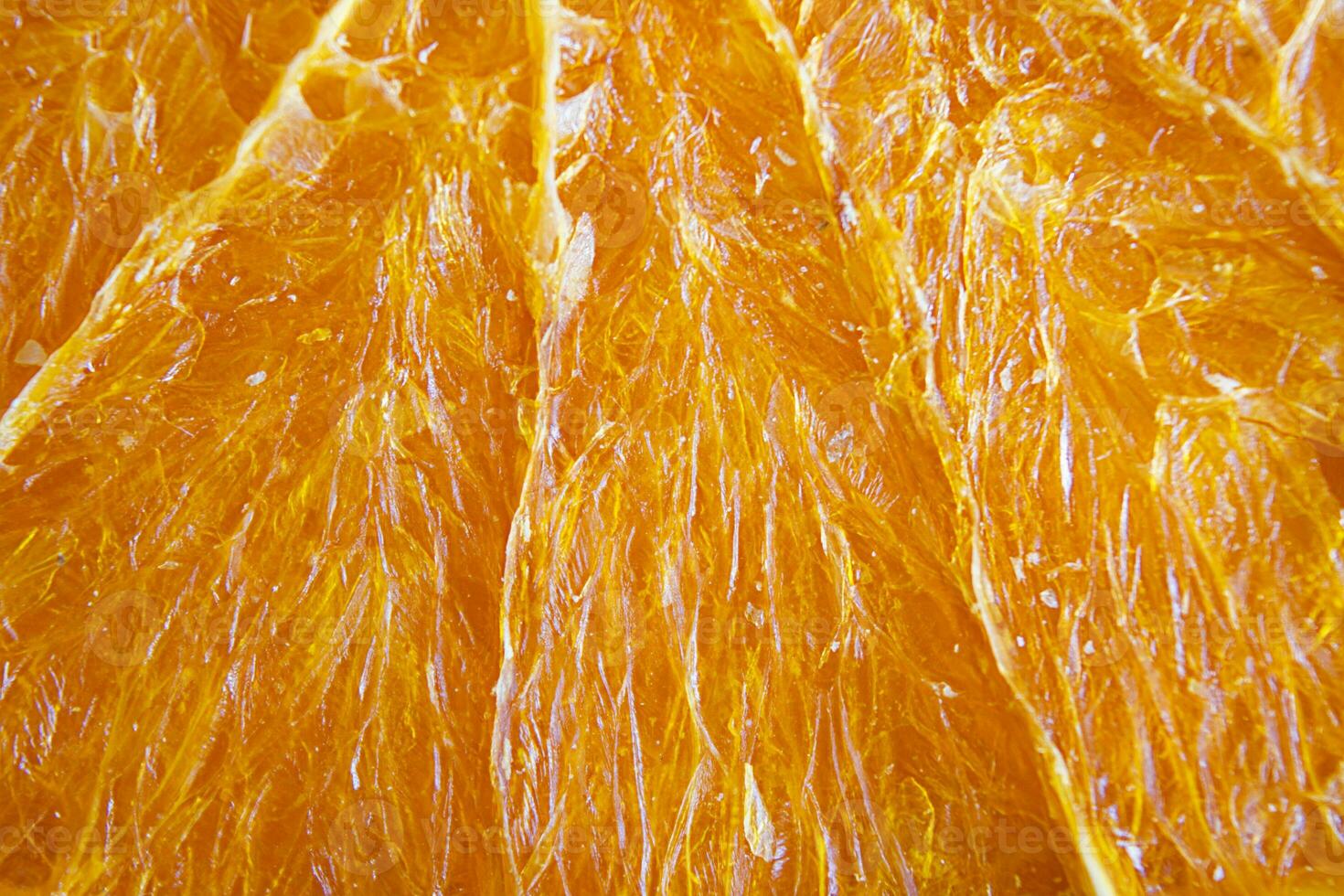 Orange Chips Textur, Makro. Obst Chips. ein gesund Snack. foto