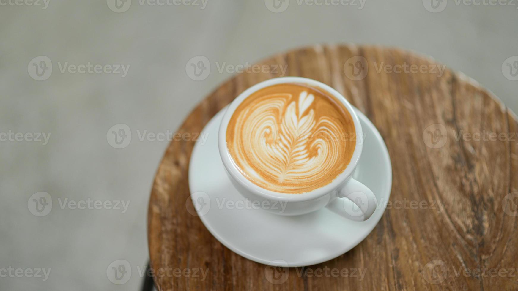 Kaffee Latte Herz Textur. foto