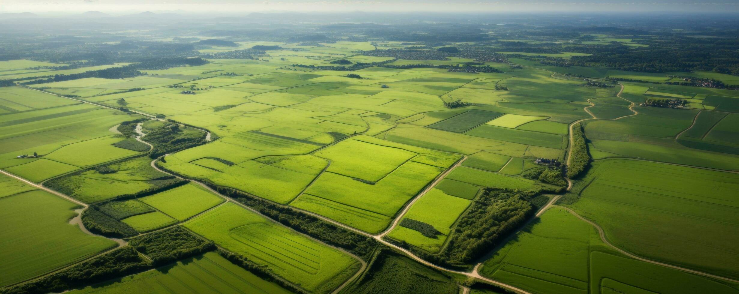 ai generiert Antenne Antenne Aussicht von das Landschaft Schuss foto