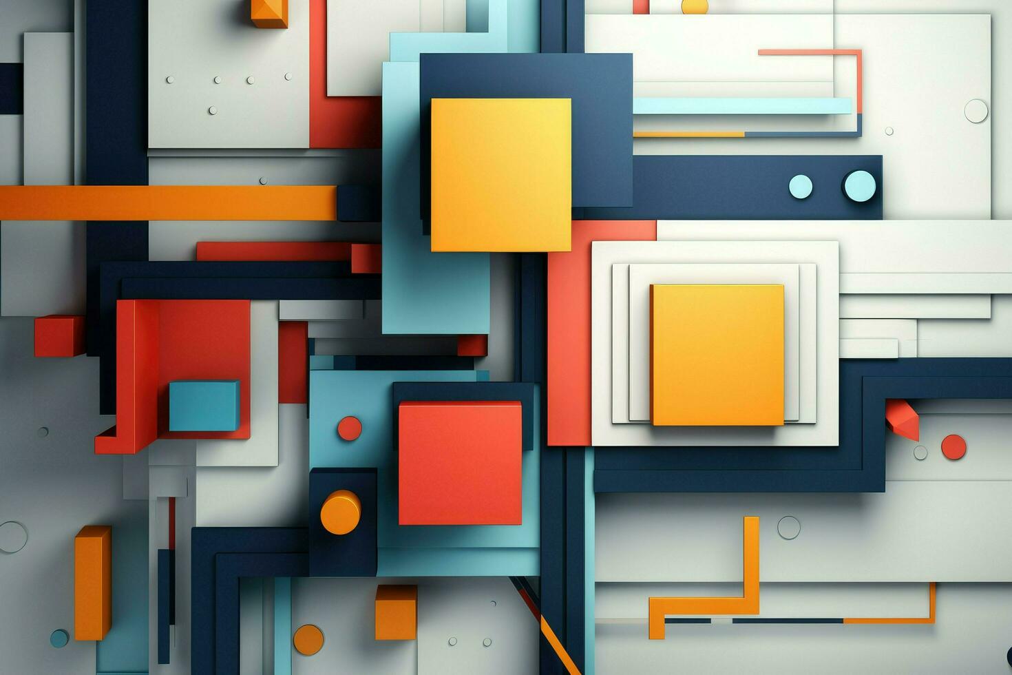 ai generiert abstrakt geometrisch Komposition, abstrakt Hintergrund mit geometrisch Formen ai generiert foto