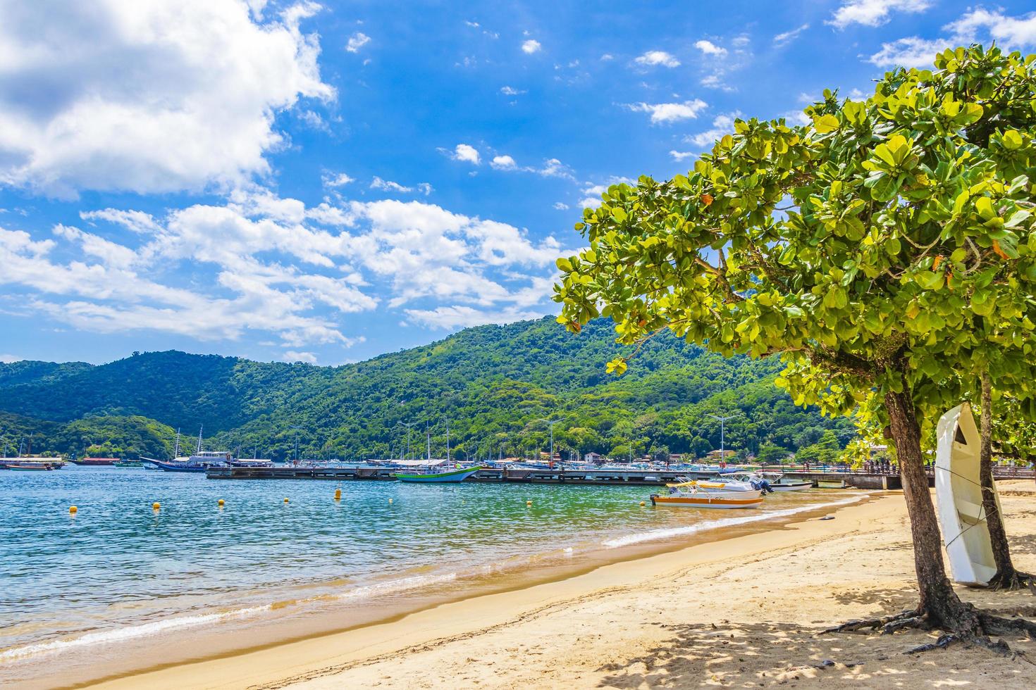 die große tropische insel ilha grande abraao beach brasilien. foto