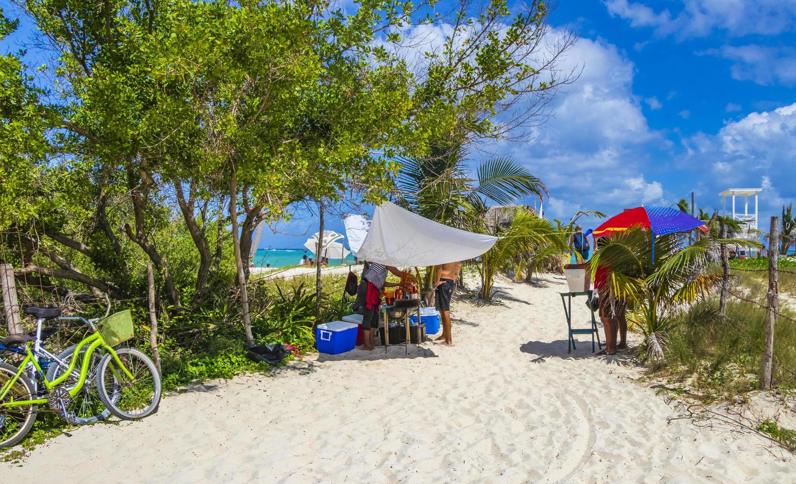 natürlicher tropischer mexikanischer Strand 88 Eingang in Playa del Carmen, Mexiko foto