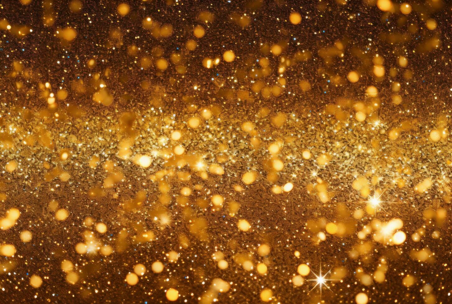 ai generiert Weihnachten Gold schimmern funkeln funkeln Hintergrund foto