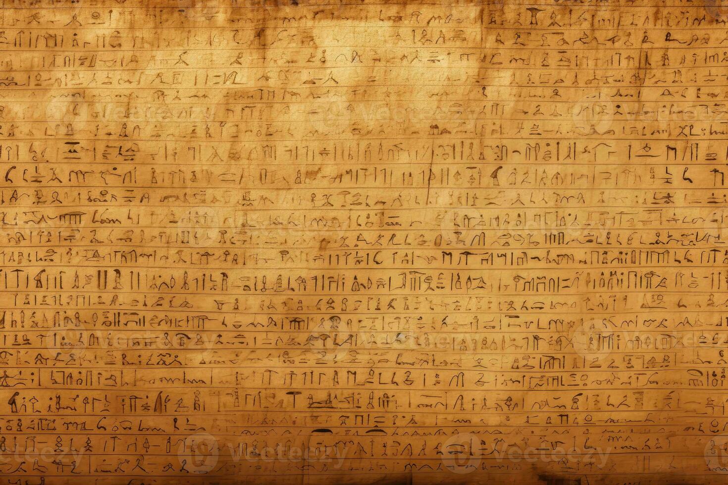 ai generiert uralt ägyptisch Papyrus Textur Hintergrund, historisch und zart Papyrus Schriftrollen, Jahrgang und hieroglyphisch Hintergrund foto