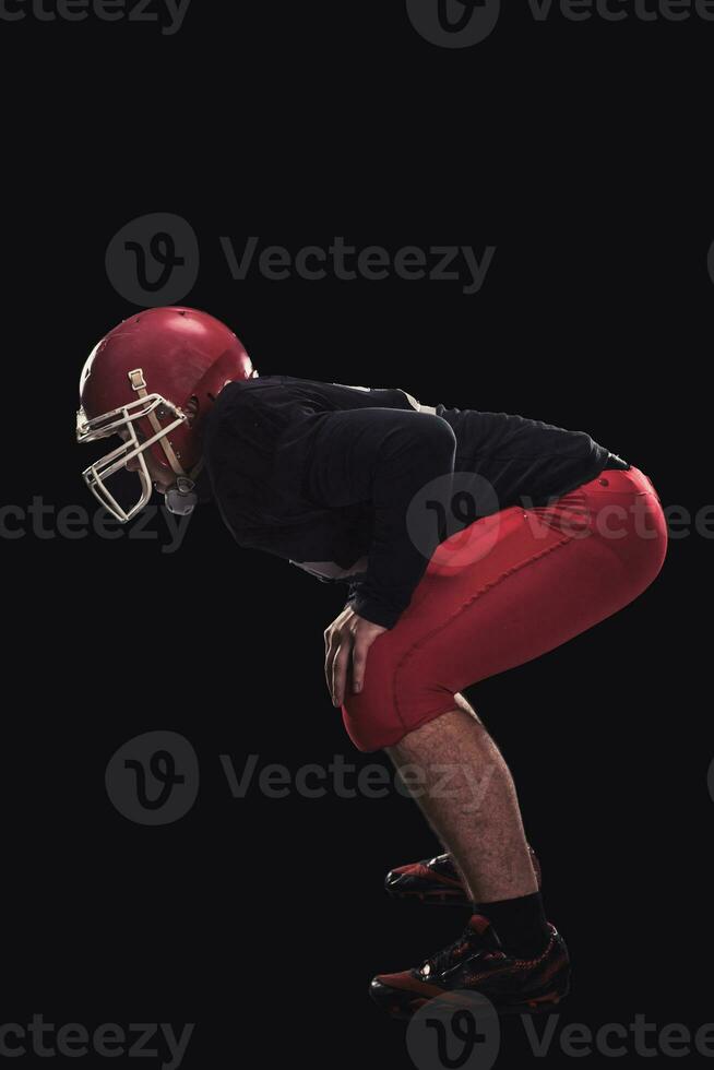 Fußball Spieler auf dunkel Hintergrund foto