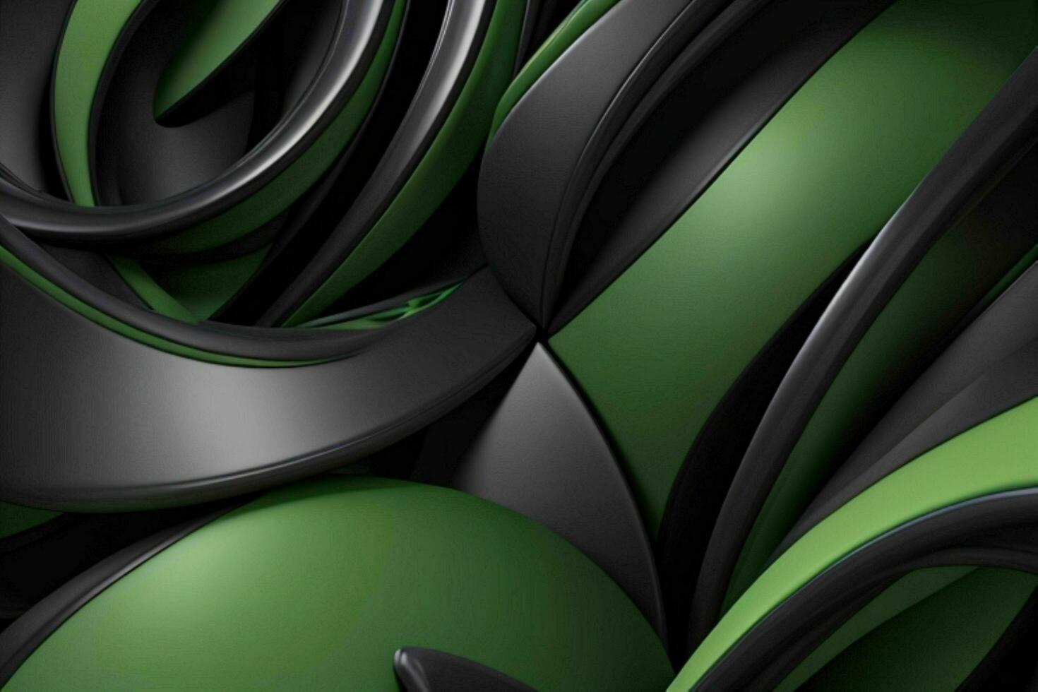 ai generiert 3d Rendern Luxus Grün und schwarz abstrakt Hintergrund. Profi Foto