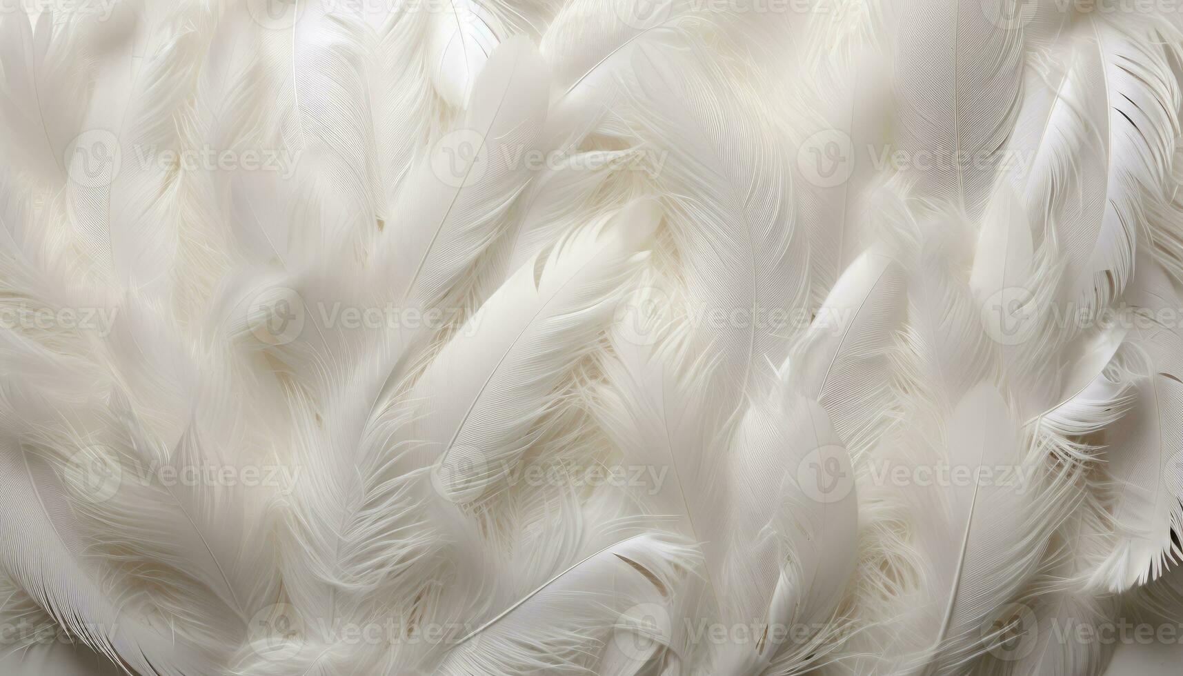 ai generiert detailliert Weiß Feder Textur Hintergrund mit übergroß Vogel Gefieder im Digital Kunst foto