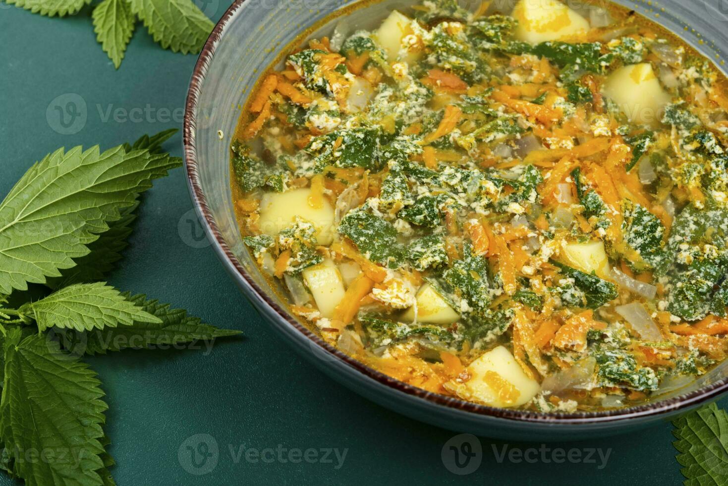 gesund vegan Nessel Suppe foto