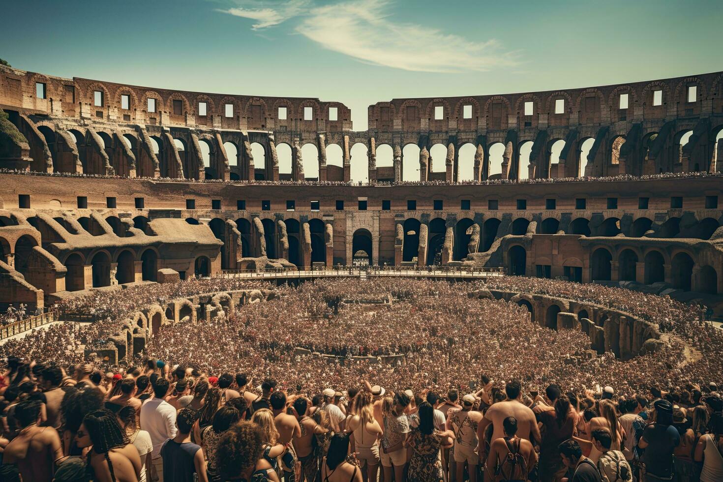 ai generiert das Kolosseum im Rom, Italien, ai generiert foto