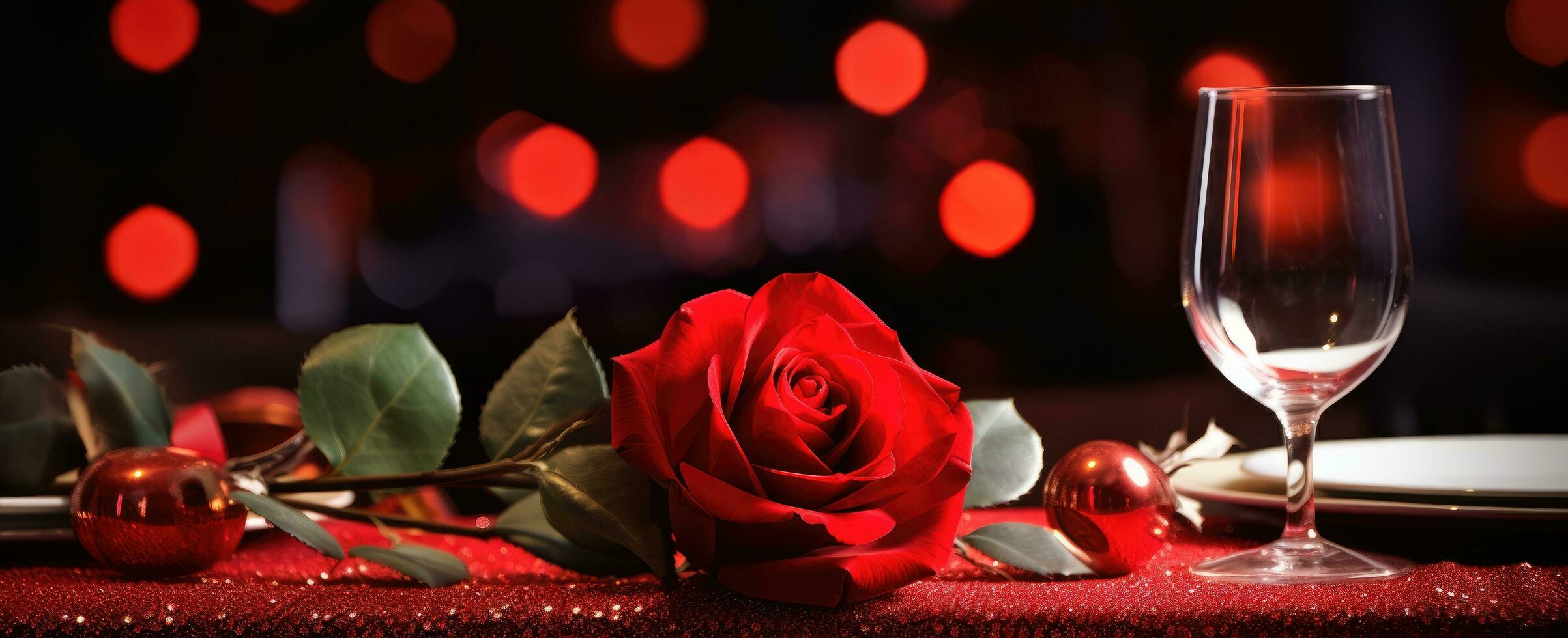 ai generiert Valentinstag Tag romantisch romantisch Paare Tag Rose foto