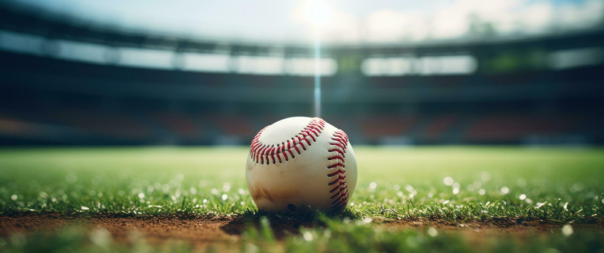 ai generiert Stadien Baseball Pitching Tonhöhe Baseball Pitching Tonhöhe foto