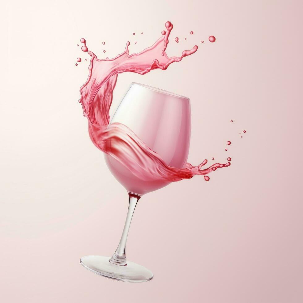 ai generiert Rose erröten Logo rot Wein trinken Marke, foto