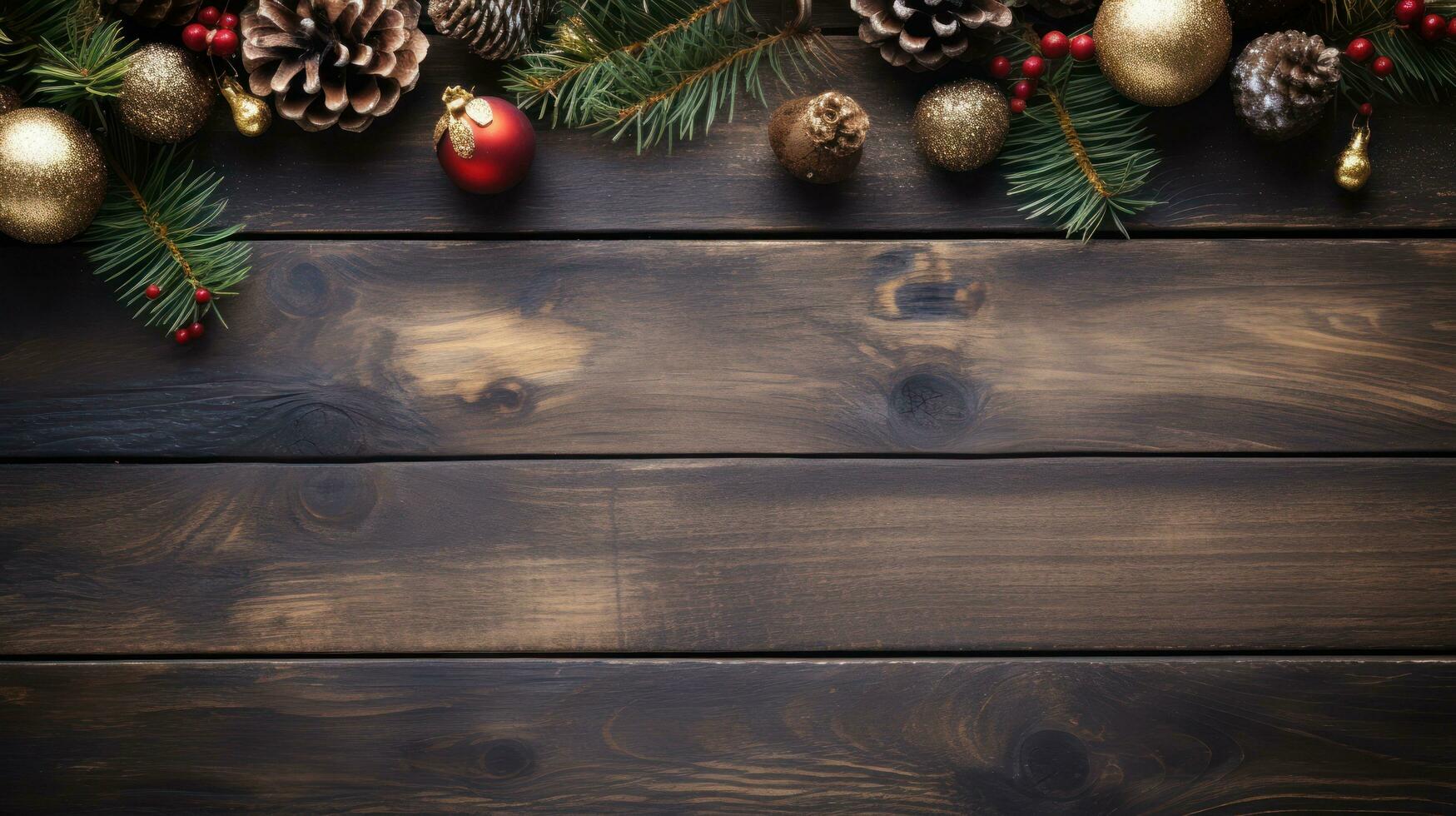 ai generiert Weihnachten Baum Hintergrund mit Kopieren Raum foto