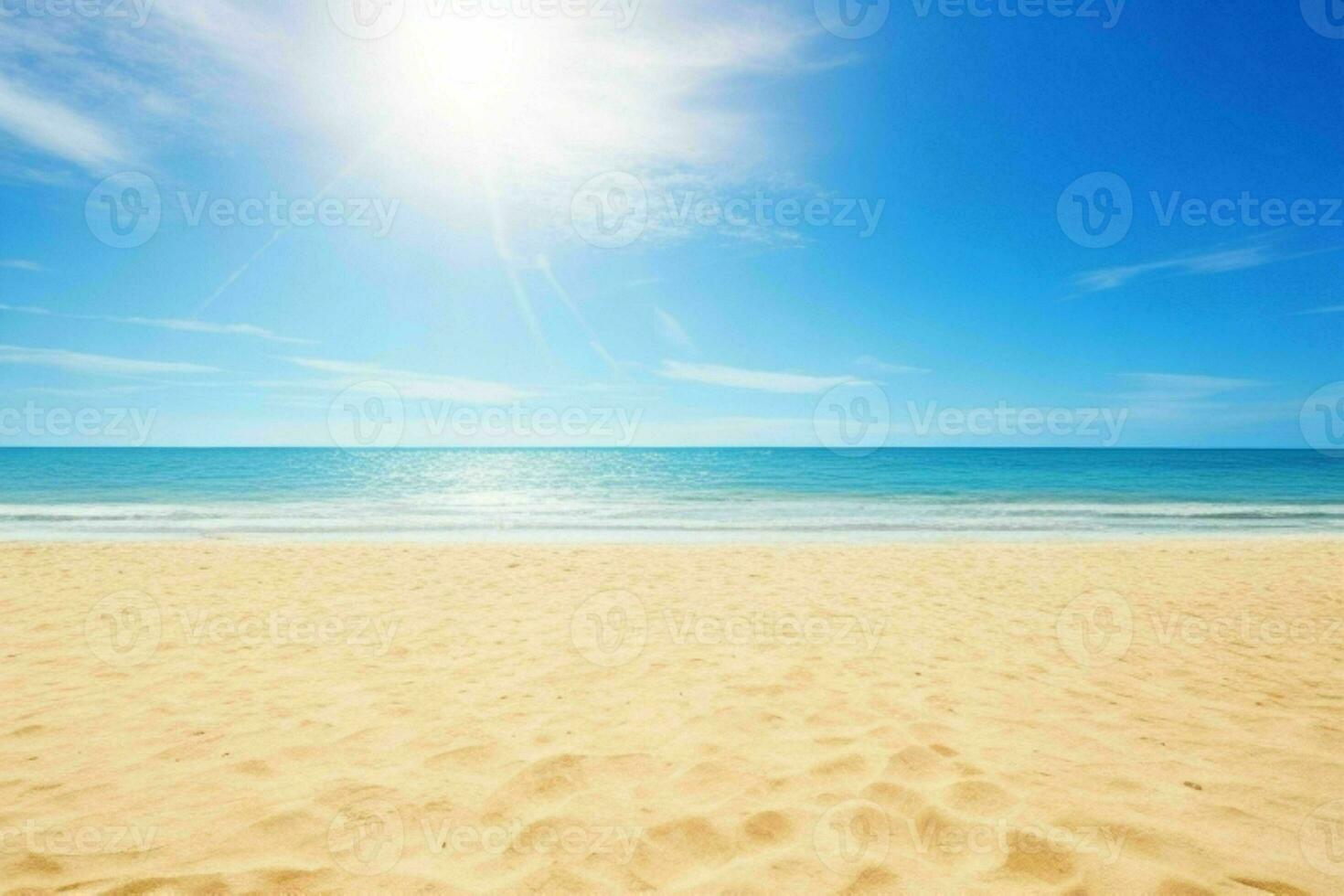 ai generiert Himmel und Sand von das Strand. Profi Foto