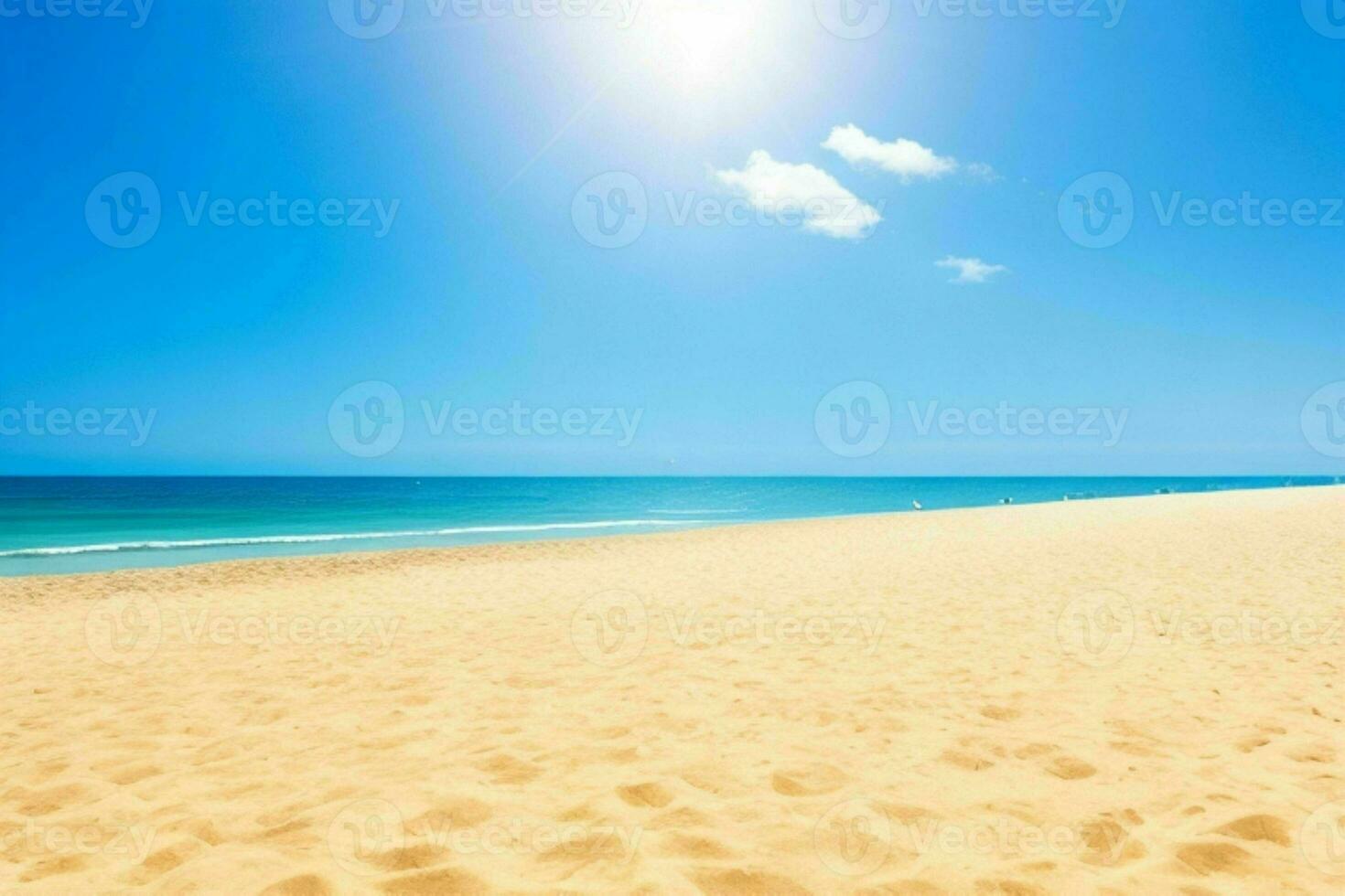 ai generiert Himmel und Sand von das Strand. Profi Foto