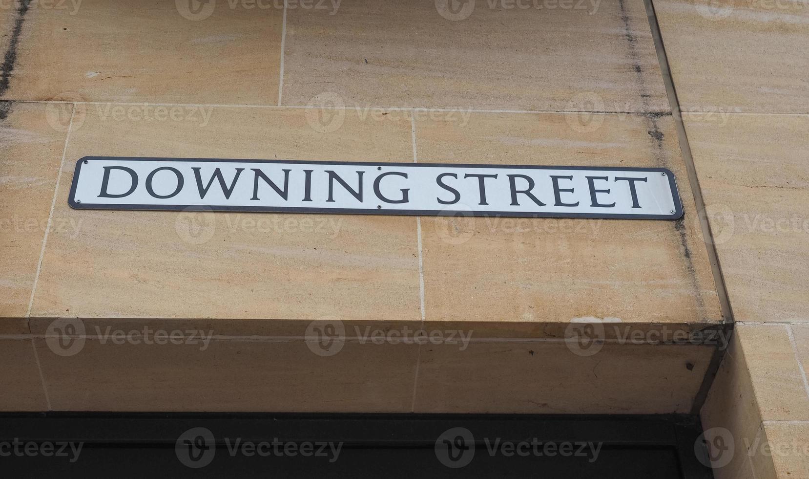 Downing-Straßenschild foto