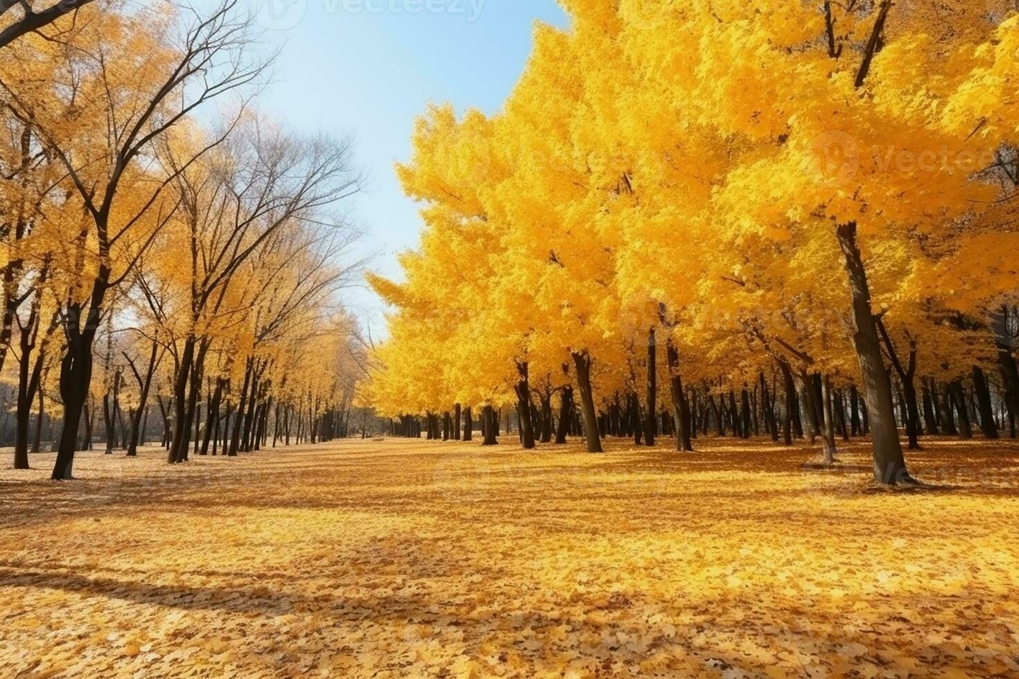 ai generiert schön hell bunt Herbst Landschaft foto