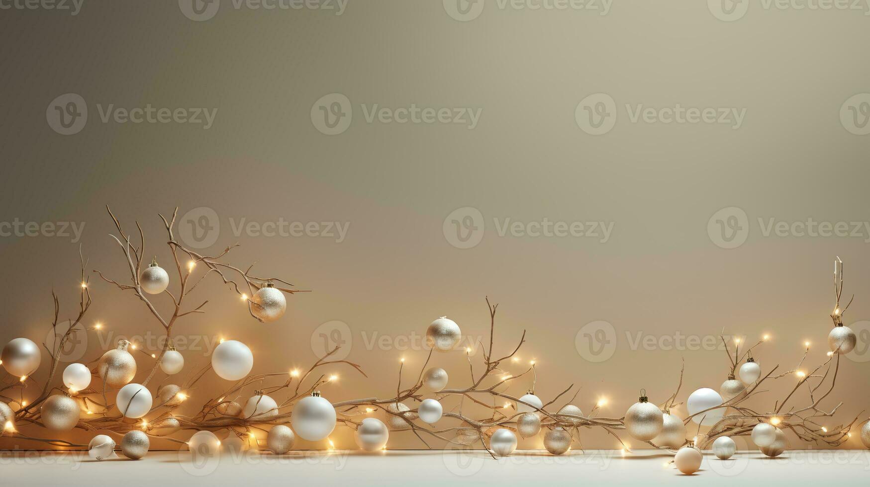 ai generiert Weihnachten Hintergrund mit Weihnachten Bälle. Kopieren Raum. erstellt mit generativ ai foto