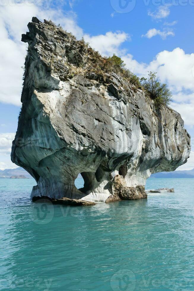Marmor Höhlen Zuflucht, Marmor Kapelle auf Allgemeines carrera See, puerto Rio ruhig, aysen Region, Patagonien, Chile foto