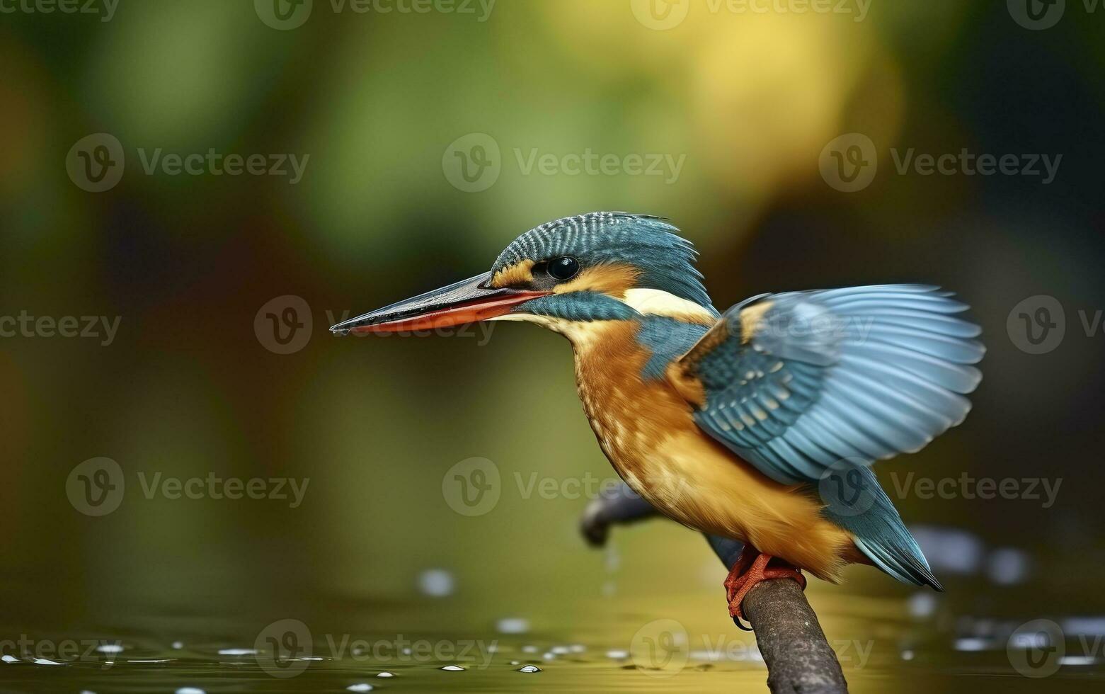 ai generiert das verbreitet Eisvogel Feuchtgebiete Vogel farbig Gefieder von anders Vögel. generativ ai foto