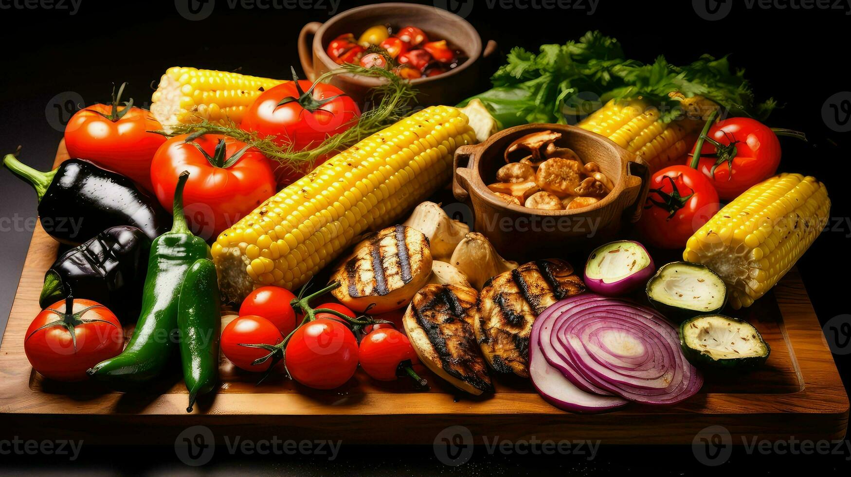 ai generiert Fleisch gegrillt Grill Essen foto