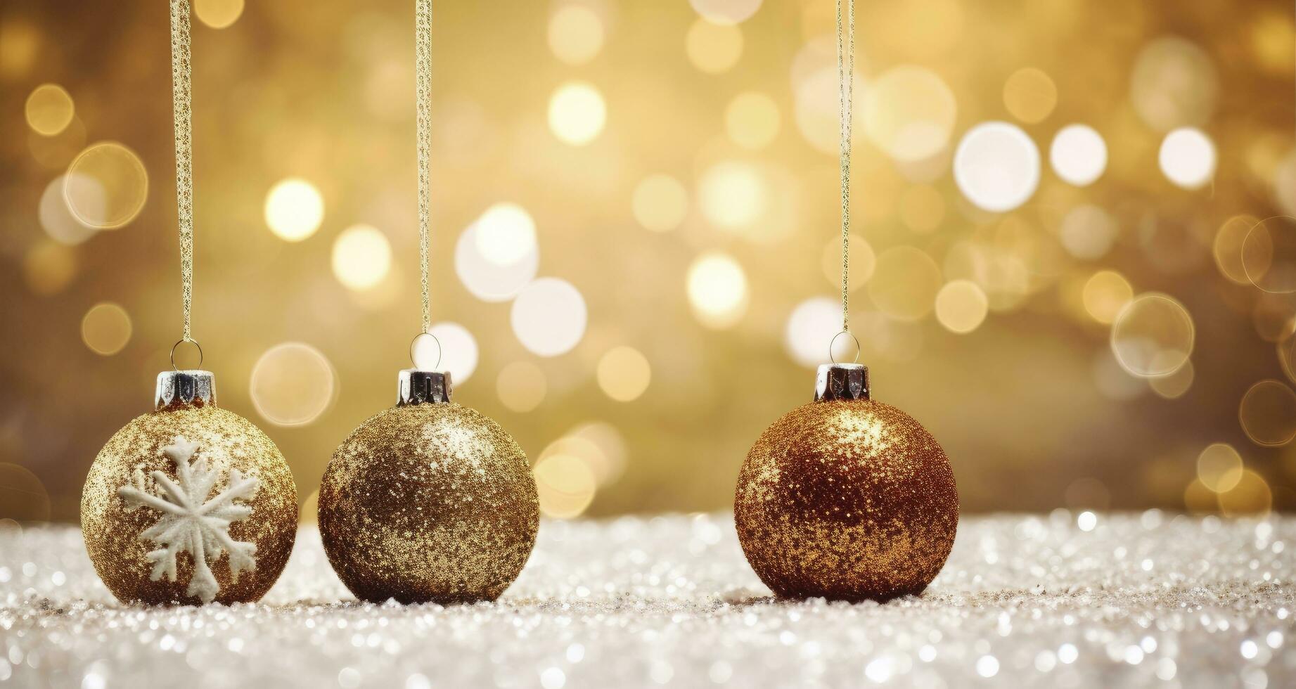 ai generiert Weihnachten boll mit Weihnachten Hintergrund. ai generiert foto