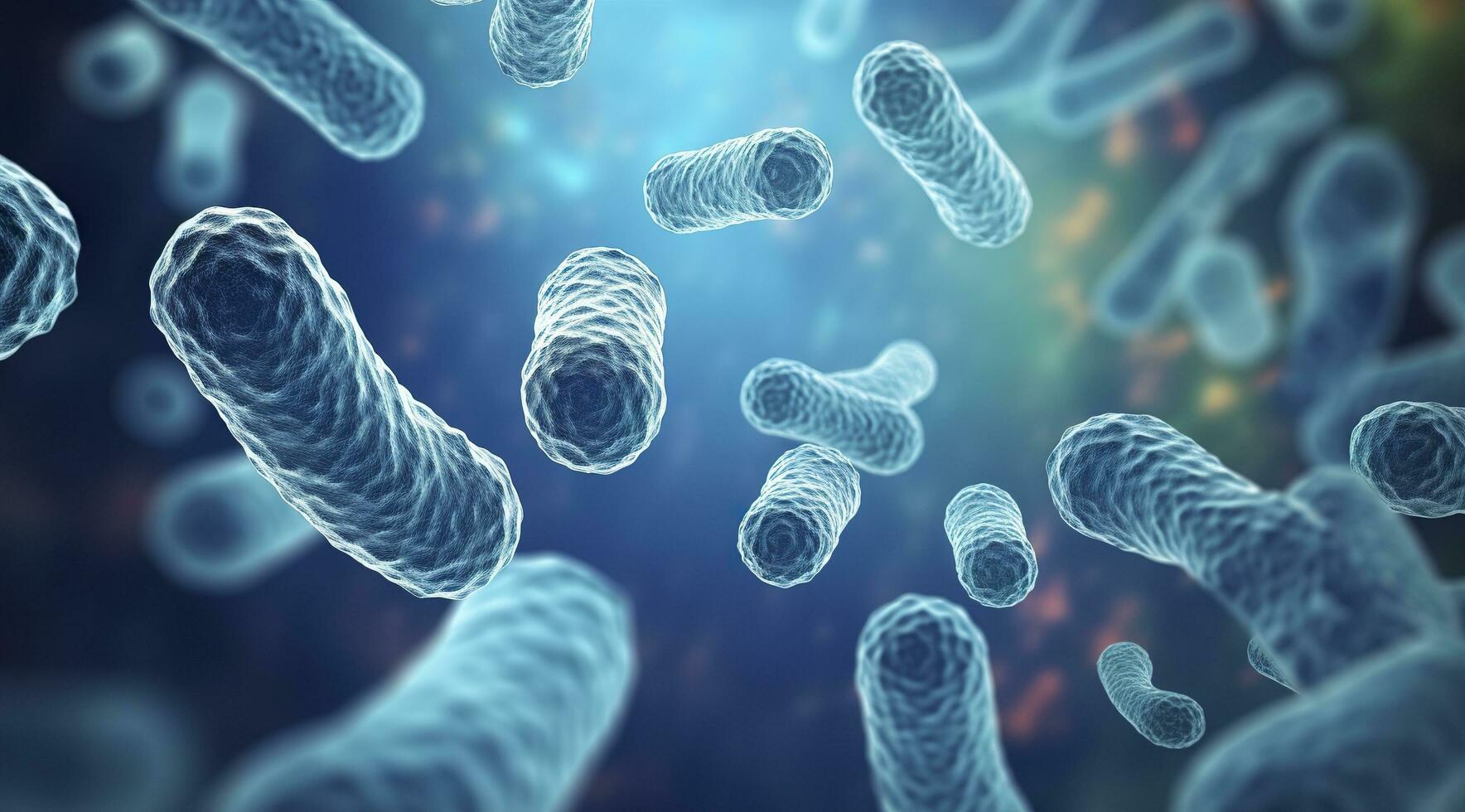 ai generiert Legionellen pneumophila Bakterien. medizinisch 3d Illustration. ai generiert foto