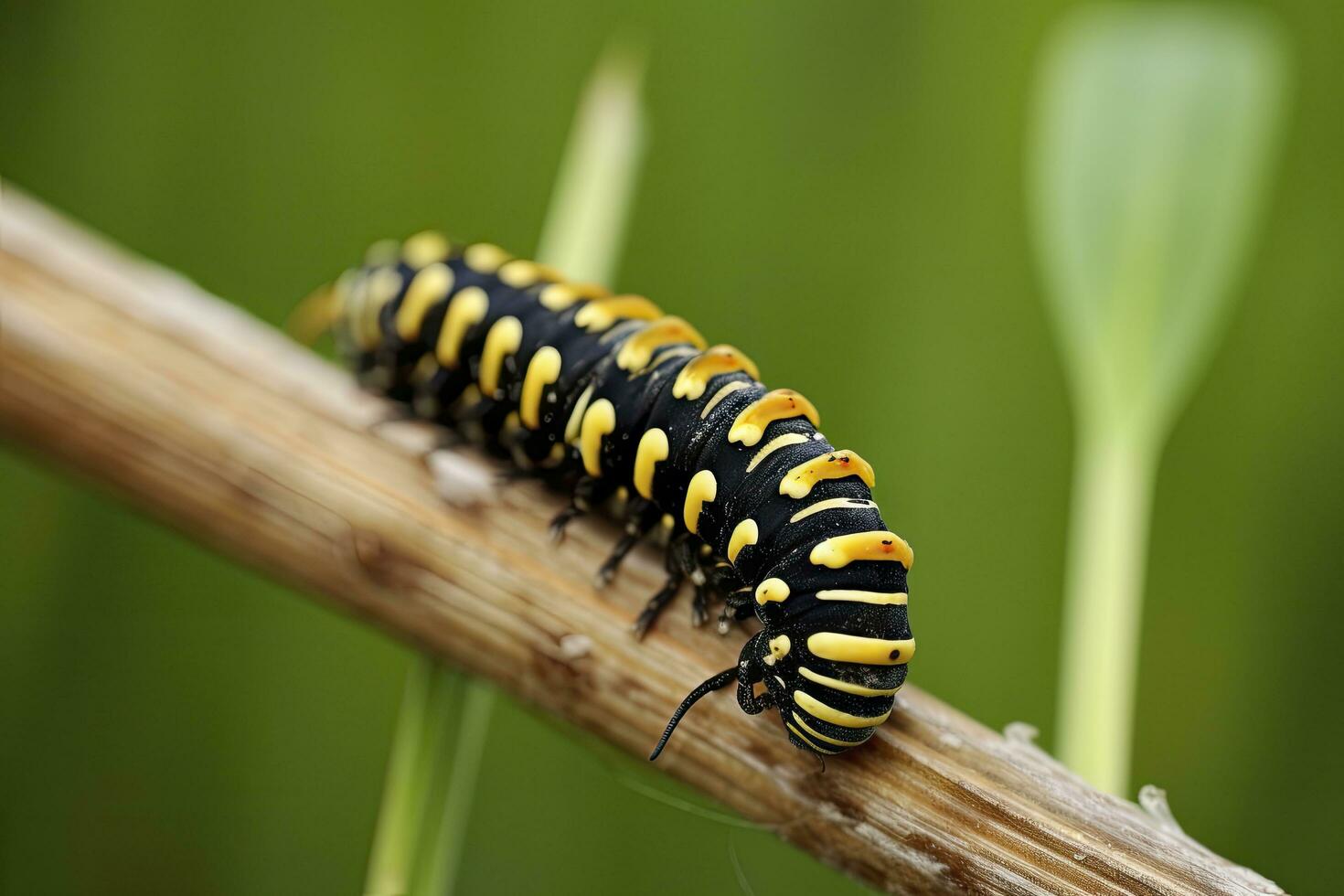 ai generiert Raupe Schwalbenschwanz Schmetterling. generiert ai. foto