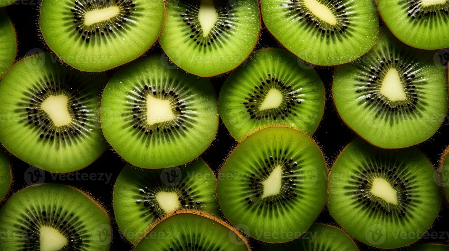 ai generiert oben Aussicht Kiwi Scheibe Textur ai generativ foto