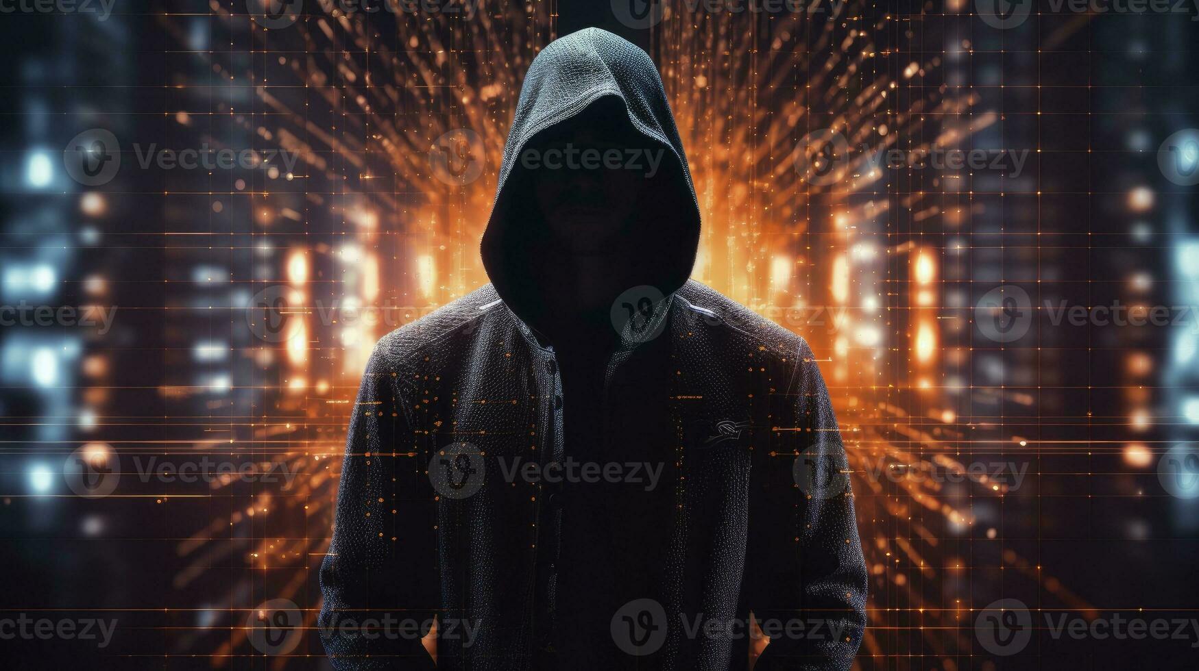 ai generiert Enthüllung das anonym Hacker. Digital Intrigen, unsichtbar Bedrohungen. ai generiert foto