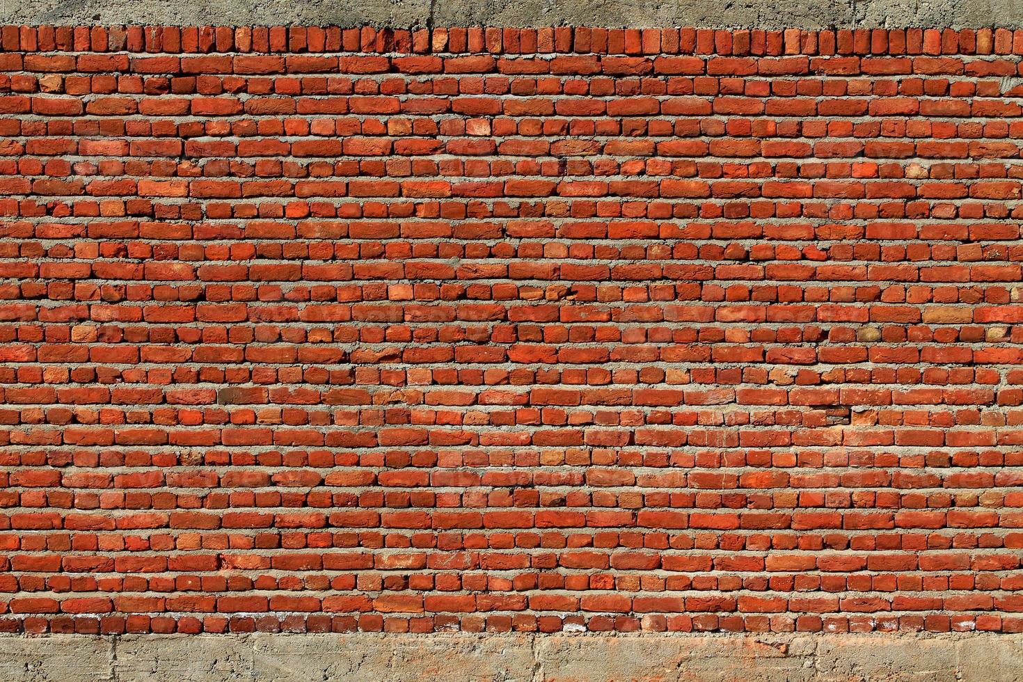 rote Backsteinmauer Nahaufnahme Hintergrund foto