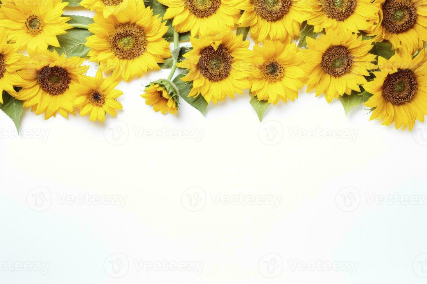 ai generiert Sonnenblume Hintergrund mit Kopieren Form. ai generiert foto