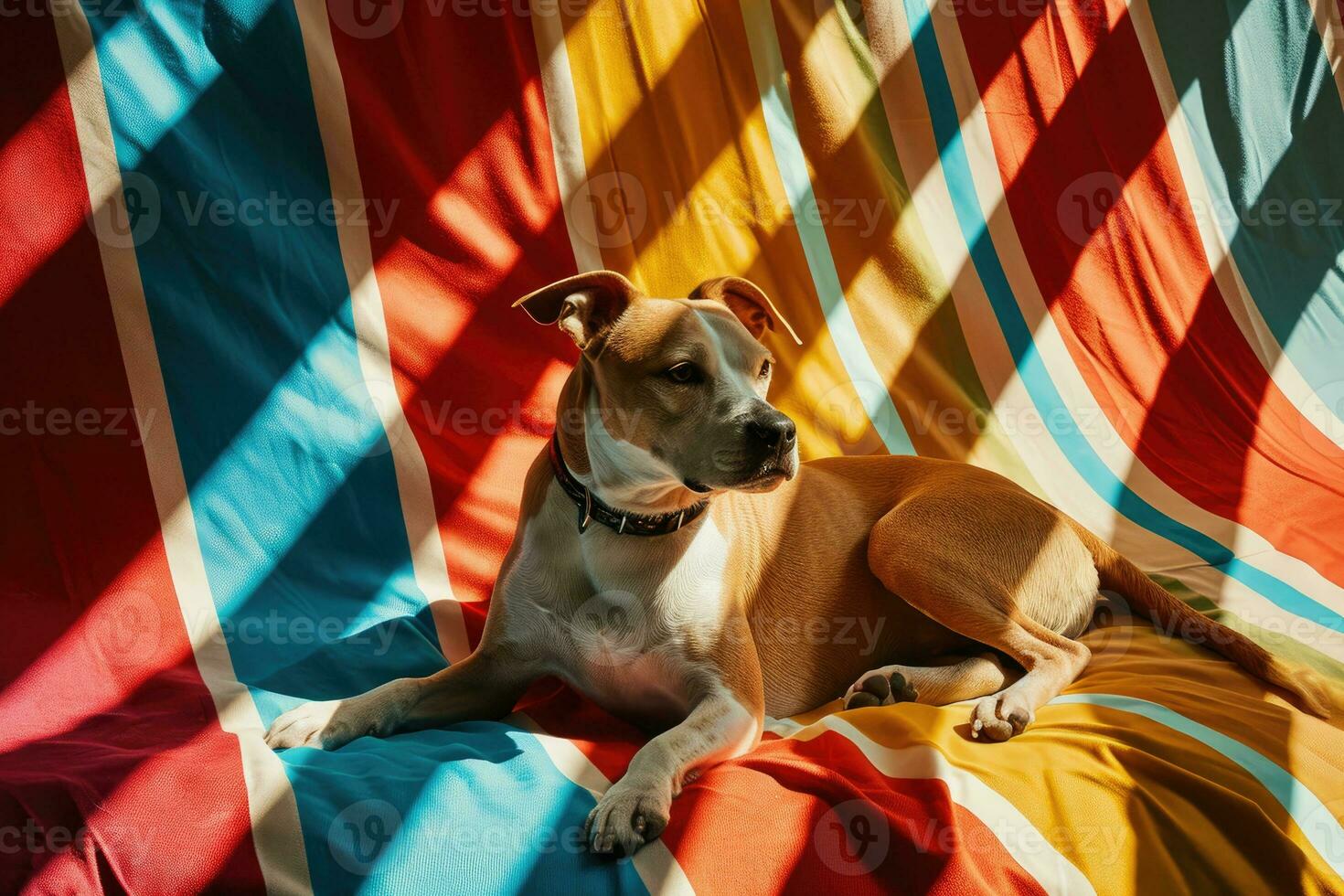 ai generiert Porträt von ein Hund im Pop Kunst Stil, Jahrgang Stil foto