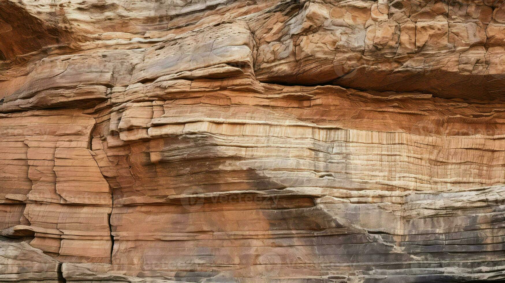 ai generiert Natur Sandstein Klippen Landschaft foto