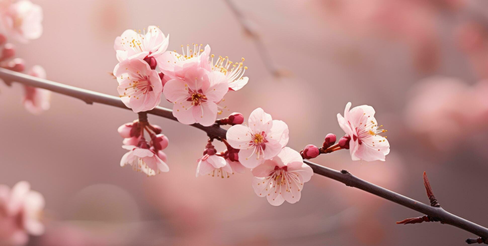 ai generiert süß Frühling Baum im das Frühling, foto