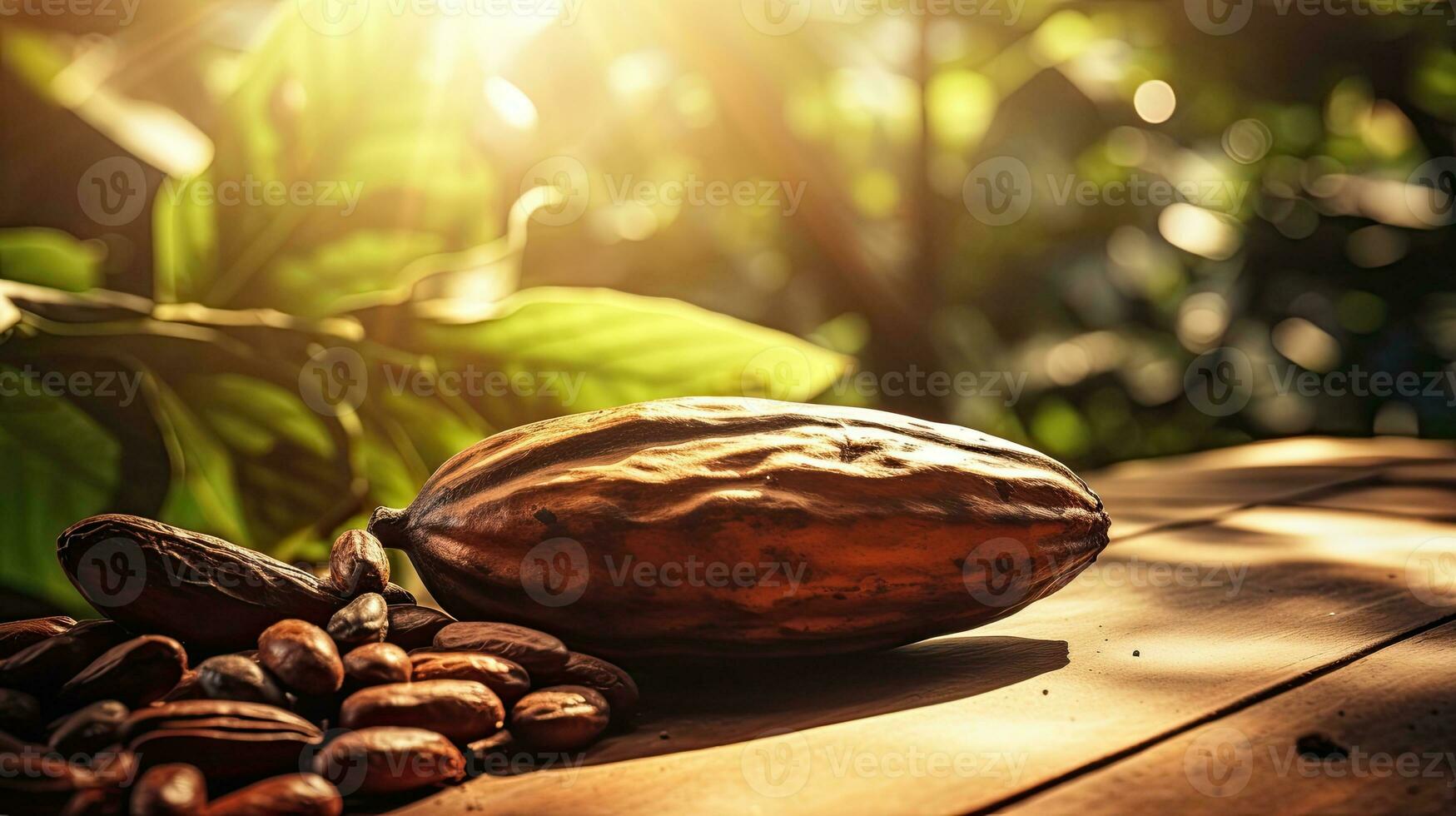 ai generiert frisch Kakao Obst mit Licht Exposition ai generativ foto