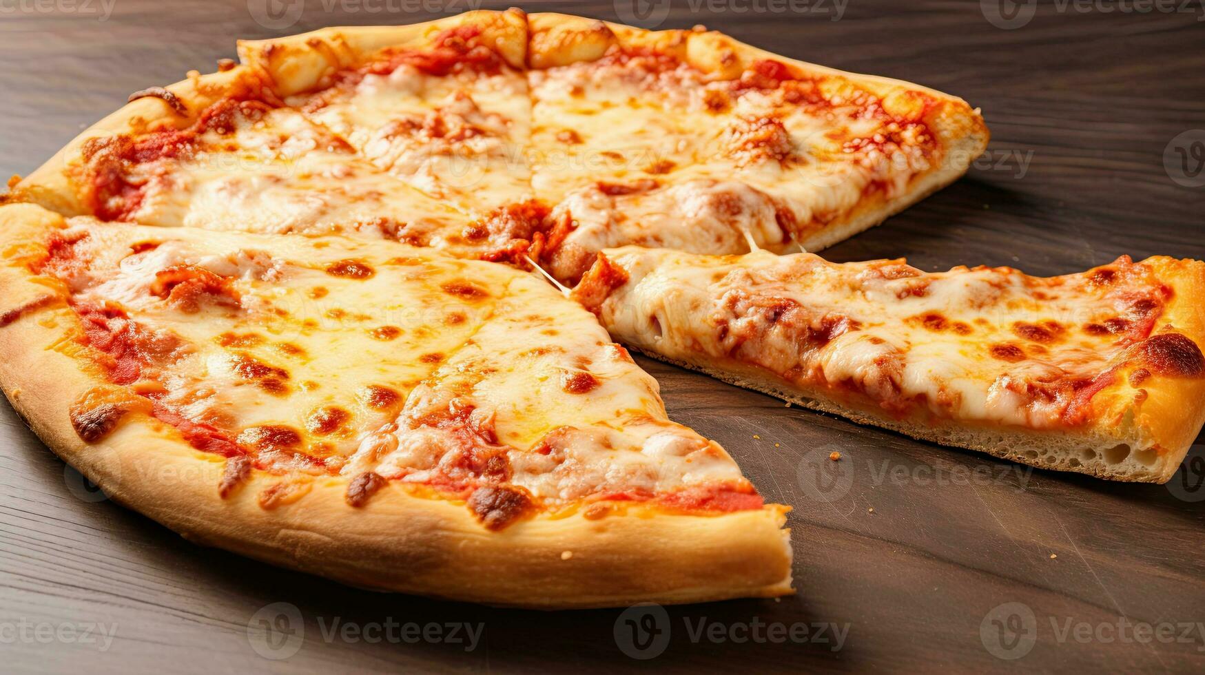 ai generiert cremig Pizza mit geschmolzen Käse ai generativ foto