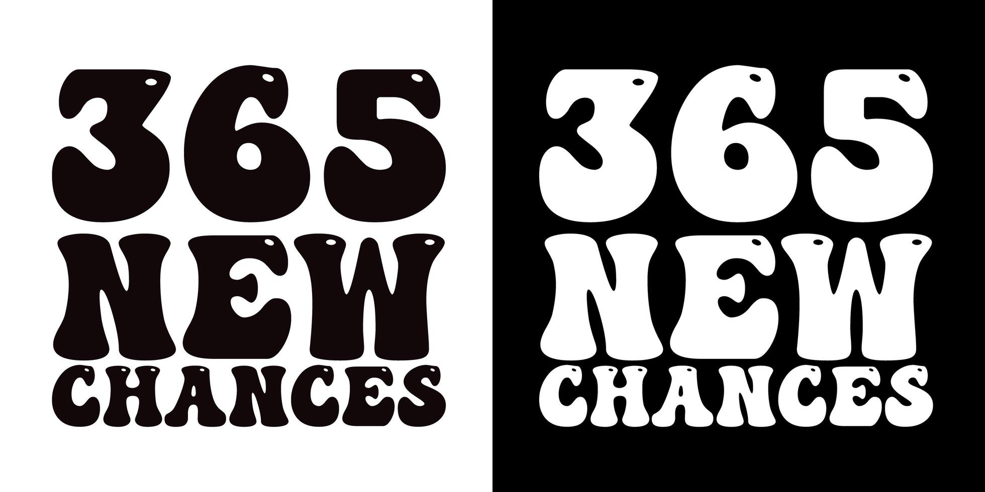 365 Neu Chance - - Typografie Jahrgang Grafik glücklich Neu Jahr t Hemd Design. glücklich Neu Jahr 2024 t Hemd Design foto