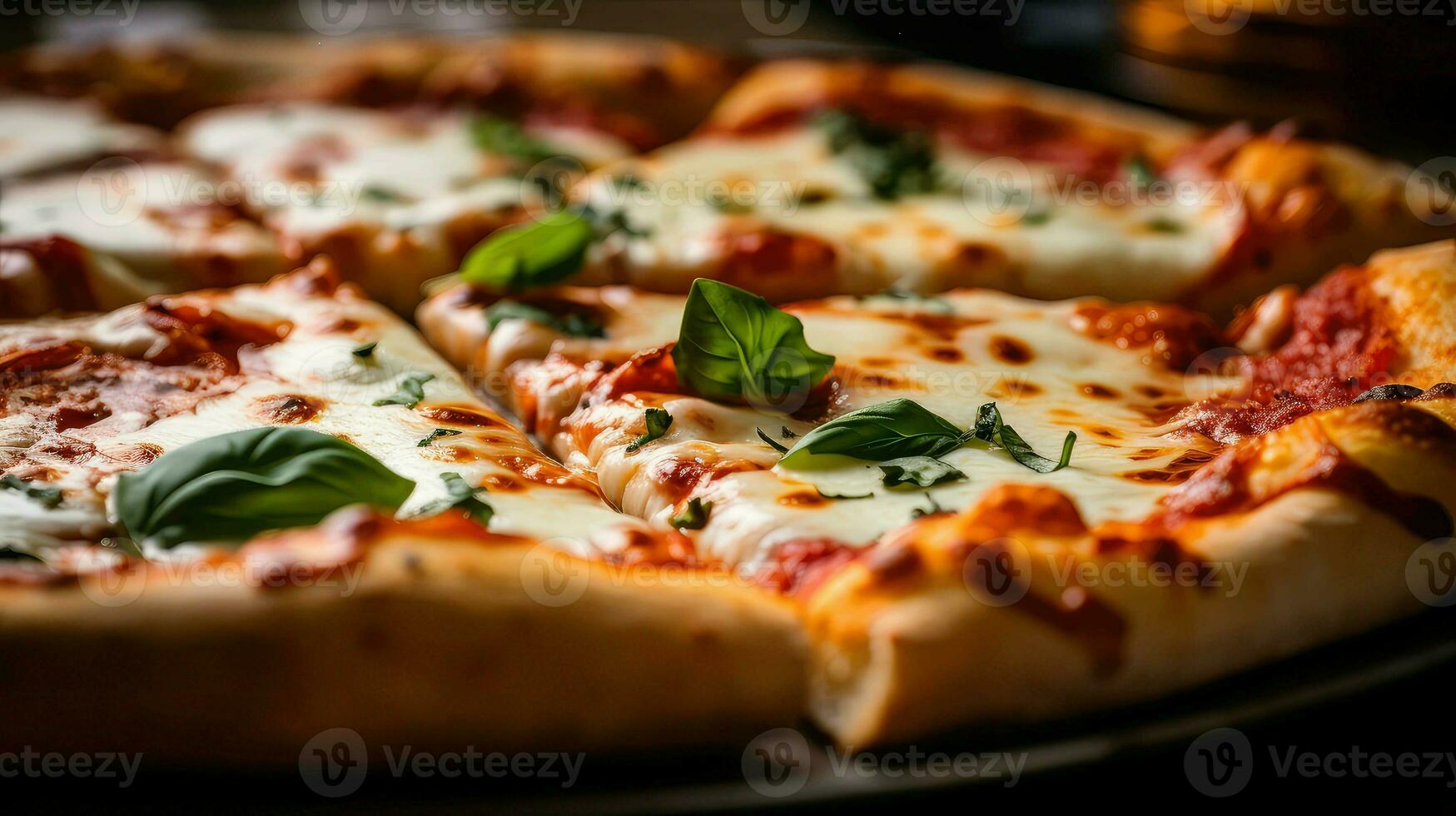 ai generiert Käse Margarita Pizza Essen foto