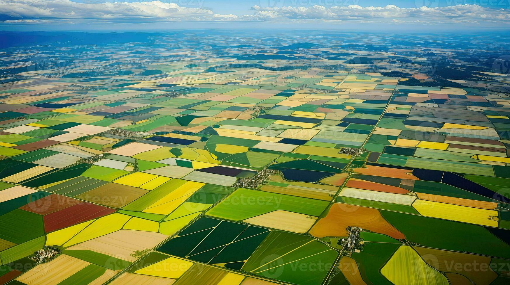 ai generiert Landwirtschaft Ernte Felder Ackerland foto