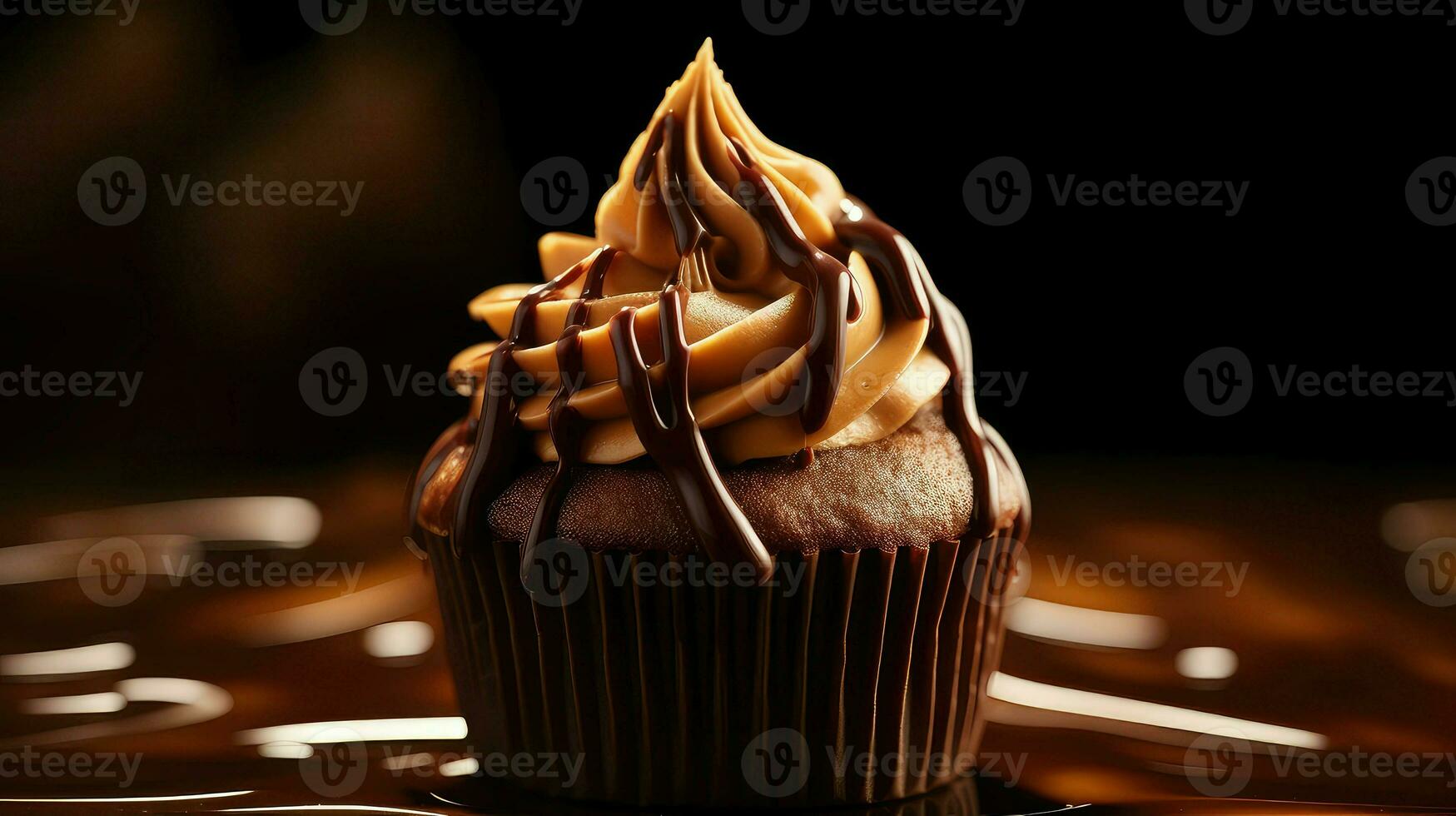 ai generiert Bäckerei lecker Cupcake Essen foto