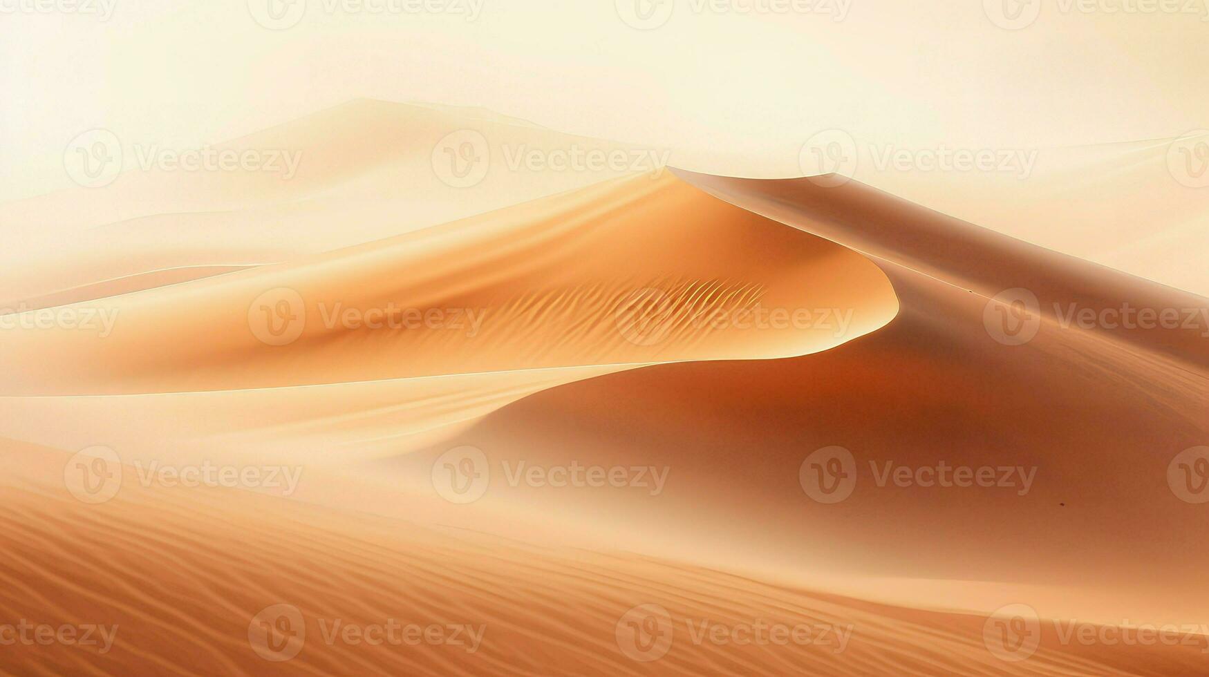 ai generiert Hitze Sand Wüste Landschaft foto