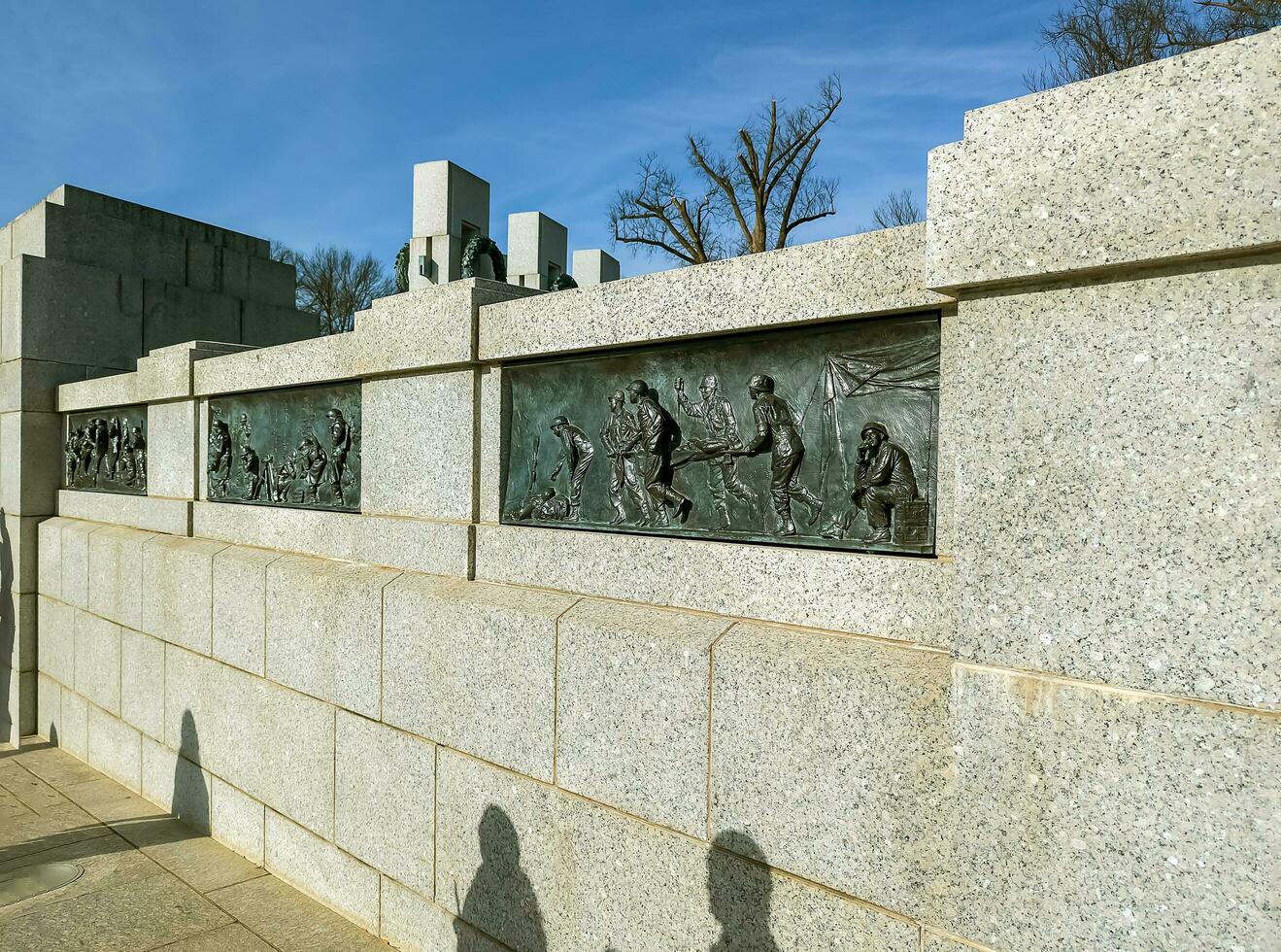 Washington, Gleichstrom, USA - - 16.12.2023 Aussicht von das Welt Krieg 2 Denkmal im Washington foto