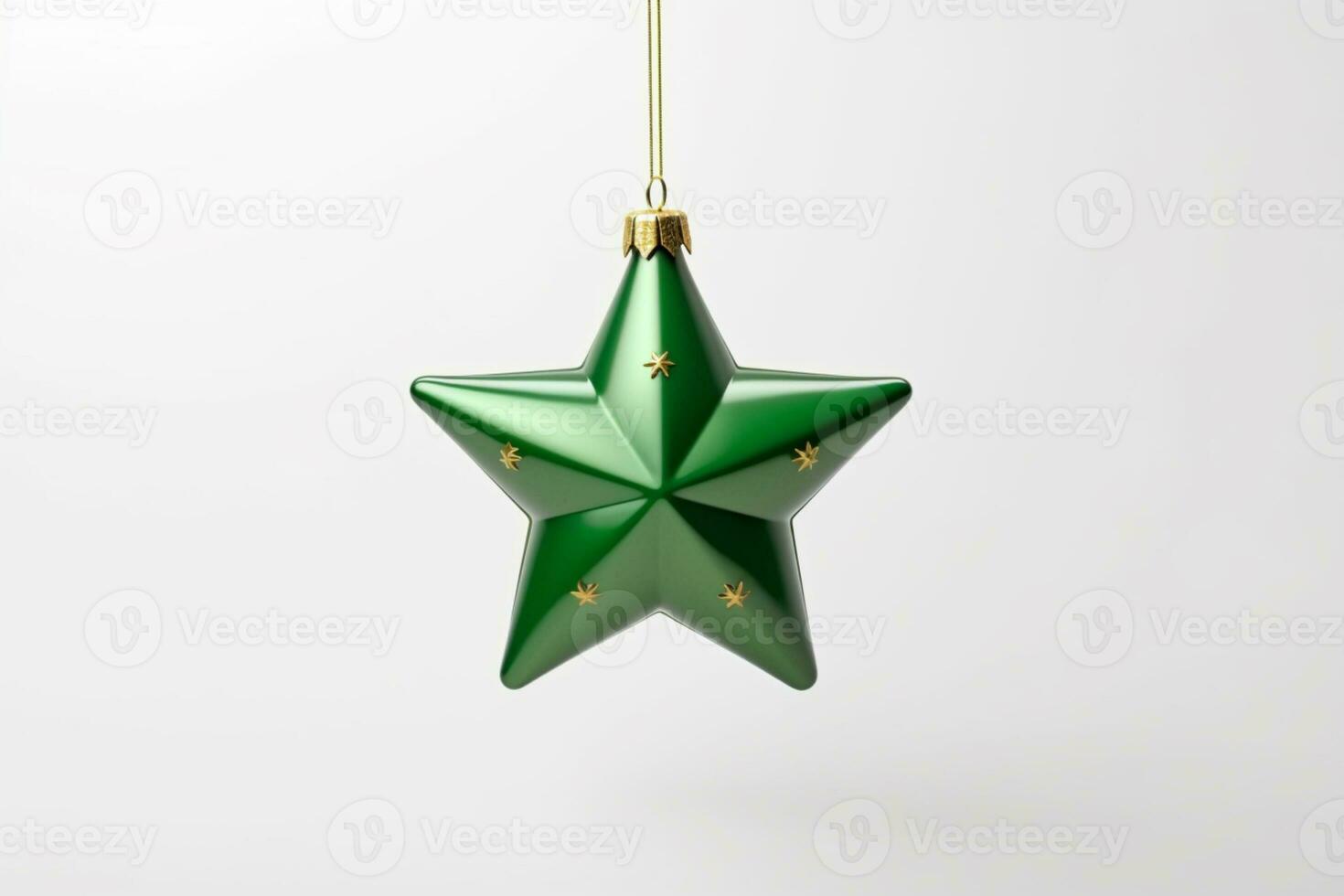 ai generiert Star Weihnachten Ornament auf Weiß Hintergrund foto